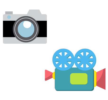 カメラとビデオのイラスト