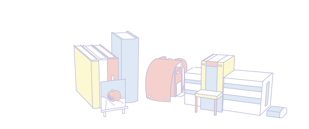 学校の前で考える教員・先生のアイソメトリックイラスト